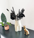 Vaas Bootylicious groot + zwarte droogbloemen