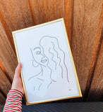 Poster Chica + goud fotolijstje